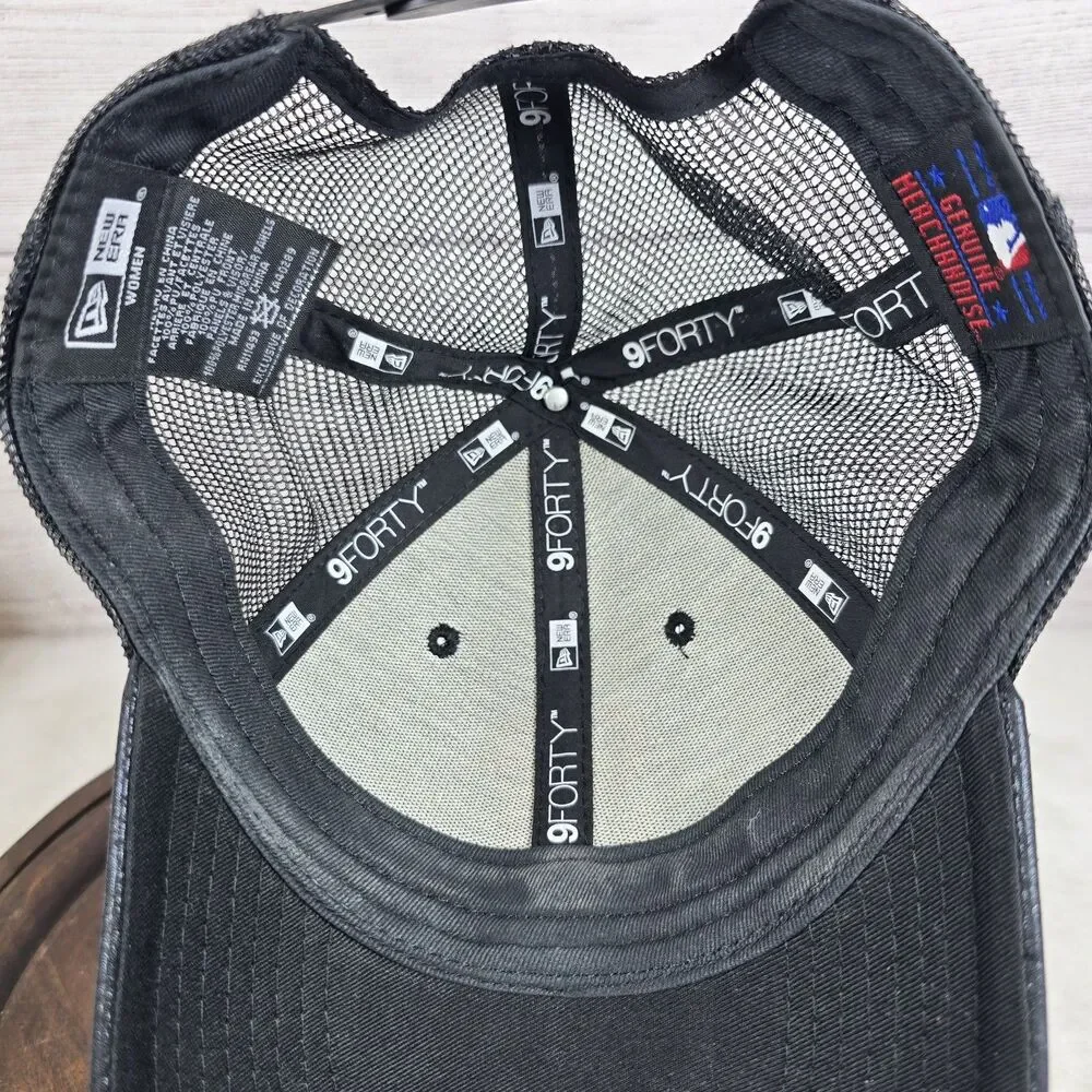 NEW ERA San Francisco Giants Hat Womens Sparkle Black Adjustable Cap 9Forty - Picture 8 of 8